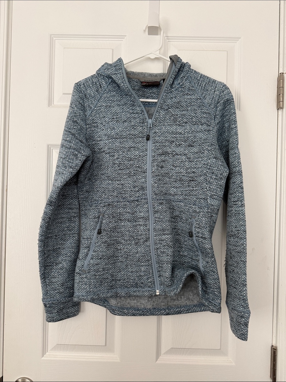 Mammut Kachemak Women's Heathered Light Blue Full-Zip Hooded Jacket